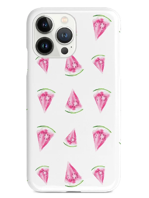 Watercolor Watermelon Pattern - White Case