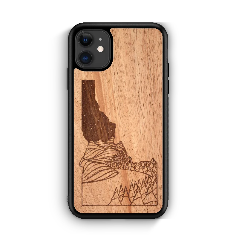 Wooden Phone Case (Outdoor Adventure - Idaho State Night Landscape)