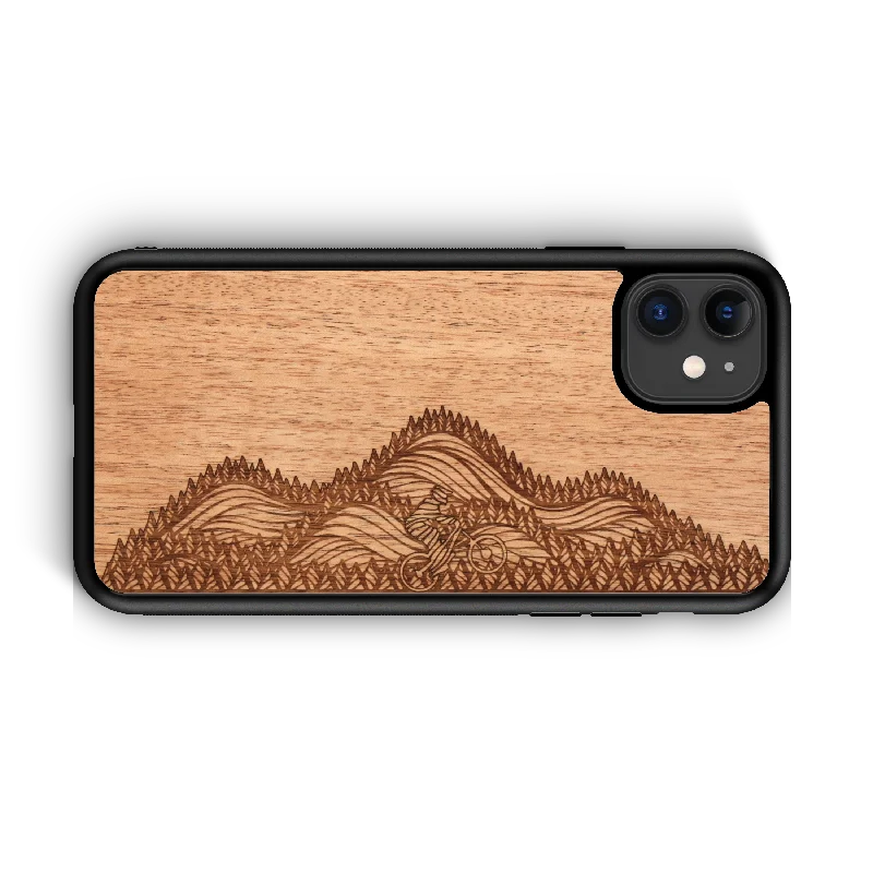 Wooden Phone Case (Outdoor Adventure - Mountain Biker)