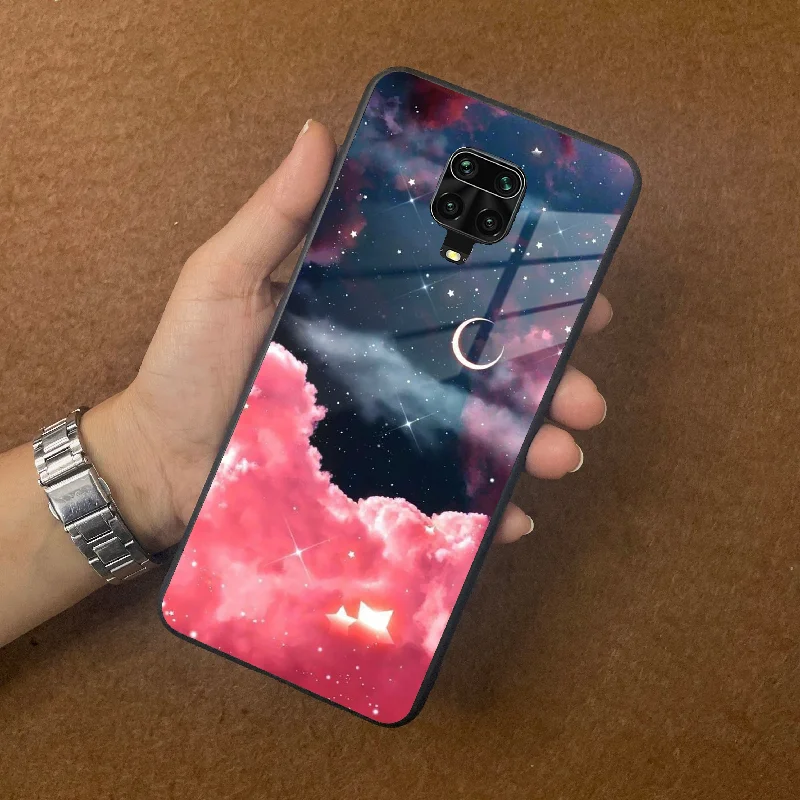 Aesthetic Cloud Glass Case Cover For Poco