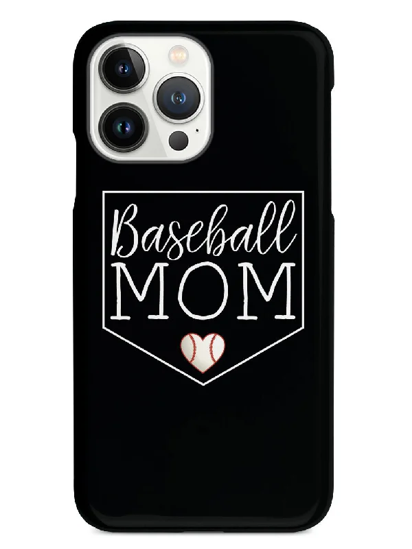 Baseball Mom Heart - Black Case