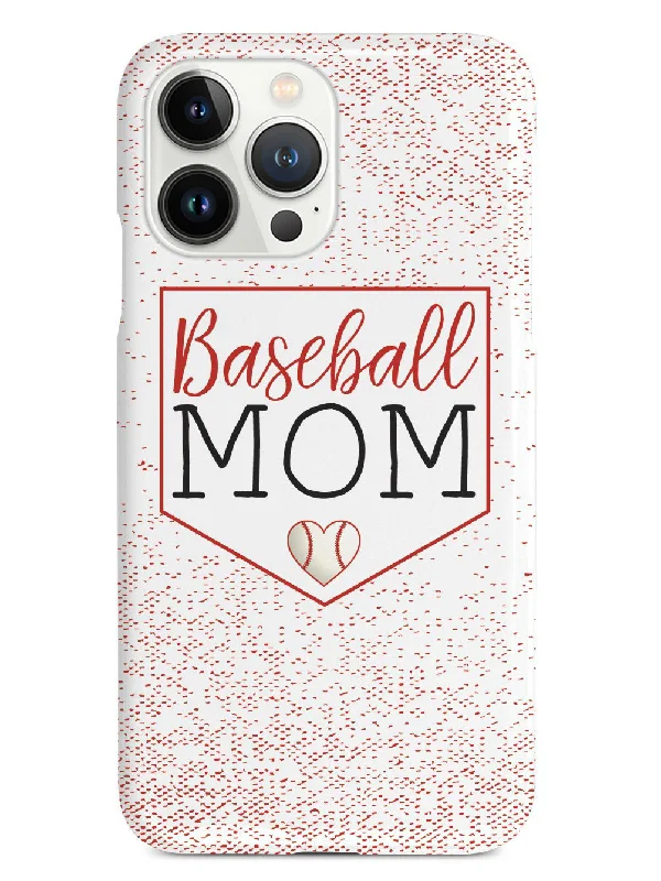 Baseball Mom Heart - White Case