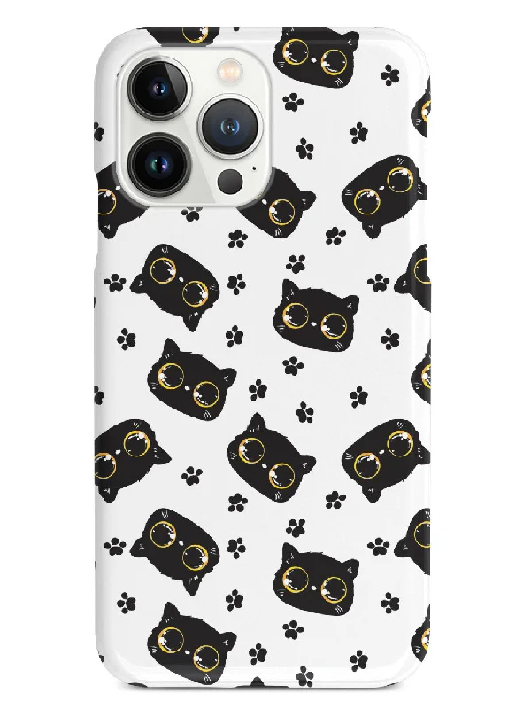 Bright Eyed Kitten Pattern - Yellow Case