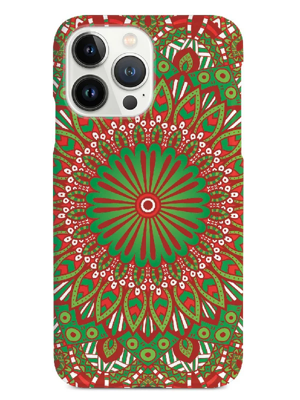 Christmas Mandala Design - White Case