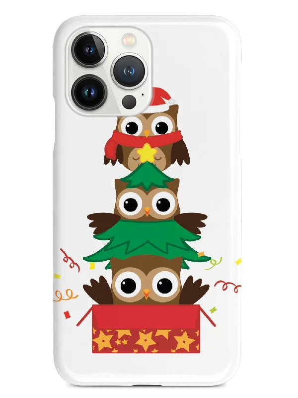 Christmas Owls Trio - White Case