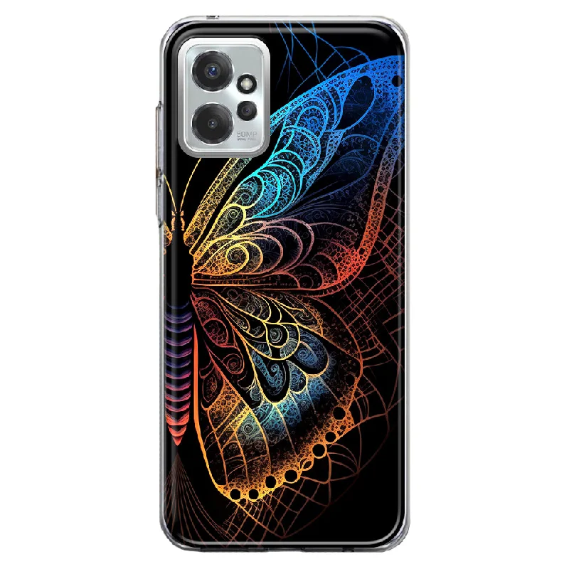 For Motorola Moto G Power 5G 2023 Mandala Geometry Abstract Butterfly Pattern Design Hybrid Protective Phone Case Cover