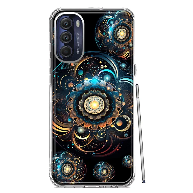 For Motorola Moto G Stylus 4G 2022 Mandala Geometry Abstract Multiverse Pattern Design Hybrid Protective Phone Case Cover