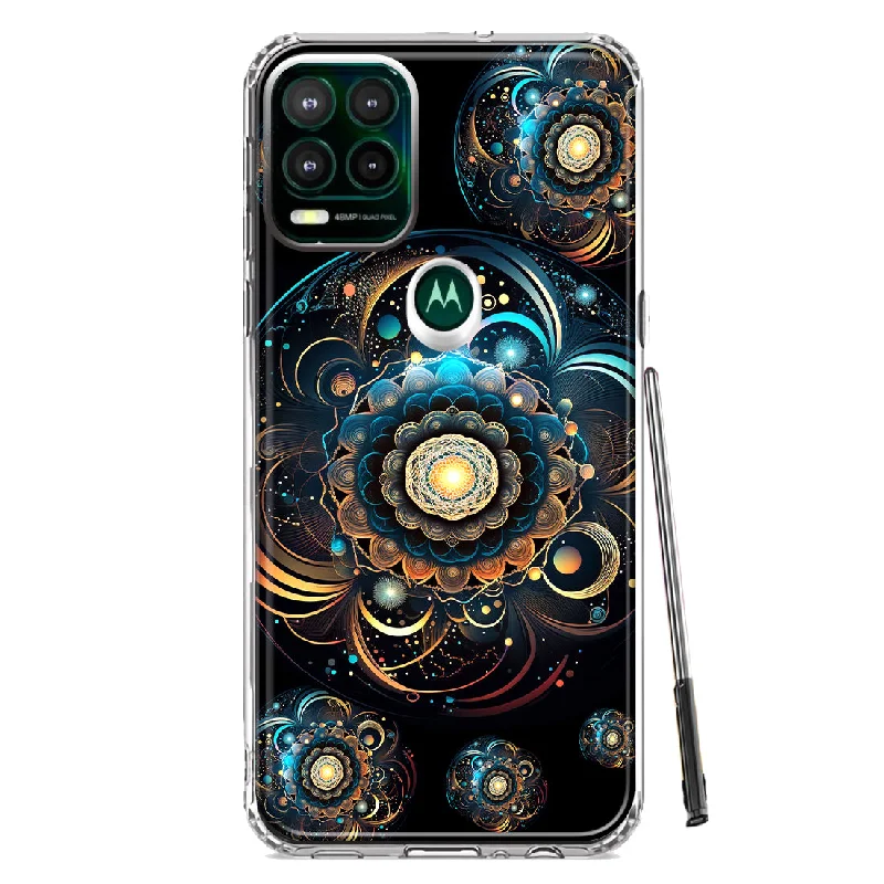 For Motorola Moto G Stylus 5G Mandala Geometry Abstract Multiverse Pattern Design Hybrid Protective Phone Case Cover