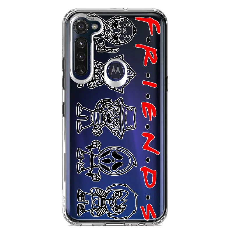 For Motorola Moto G Stylus Cute Halloween Spooky Horror Scary Characters Friends Design Hybrid Protective Phone Case Cover