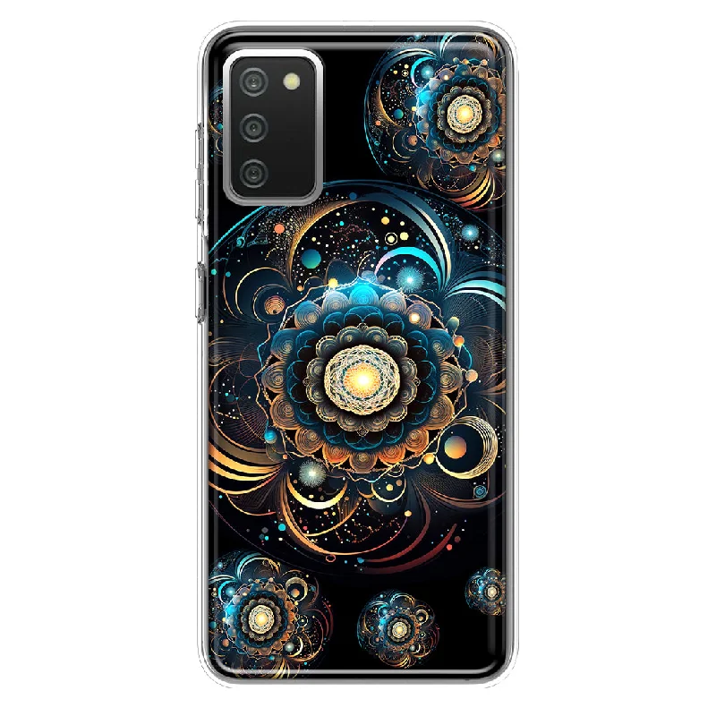 For Samsung Galaxy A02S Mandala Geometry Abstract Multiverse Pattern Design Hybrid Protective Phone Case Cover