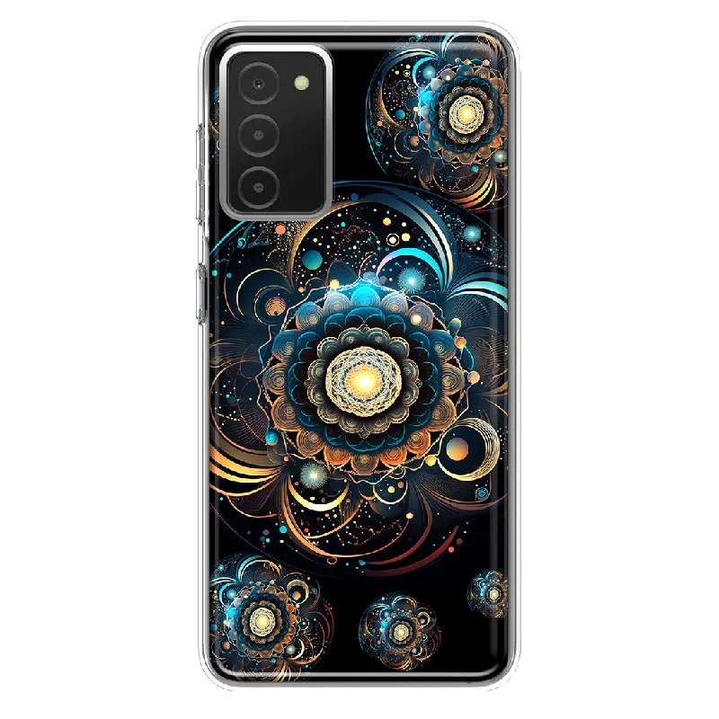 For Samsung Galaxy A03S Mandala Geometry Abstract Multiverse Pattern Design Hybrid Protective Phone Case Cover