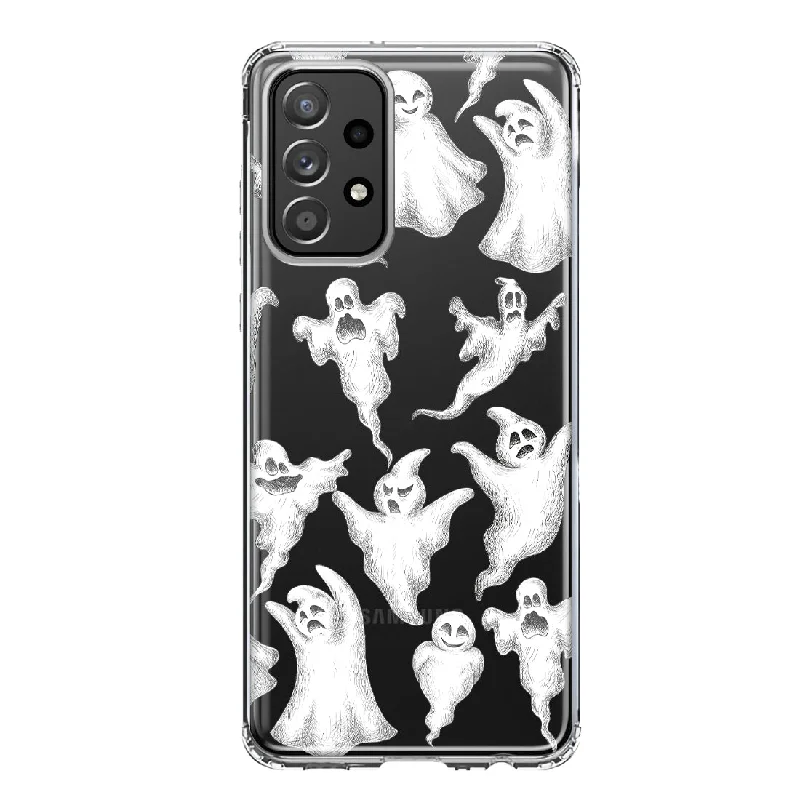 For Samsung Galaxy A31 Cute Halloween Spooky Floating Ghosts Horror Scary Design Hybrid Protective Phone Case Cover