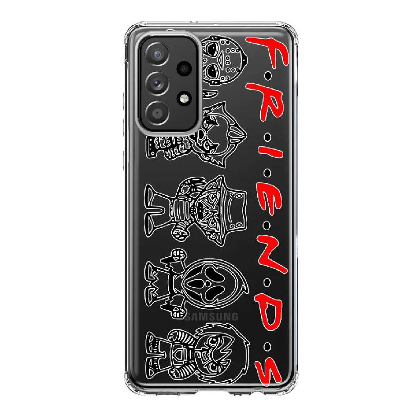 For Samsung Galaxy A31 Cute Halloween Spooky Horror Scary Characters Friends Design Hybrid Protective Phone Case Cover