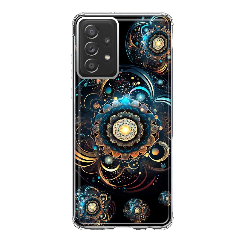 For Samsung Galaxy A31 Mandala Geometry Abstract Multiverse Pattern Design Hybrid Protective Phone Case Cover