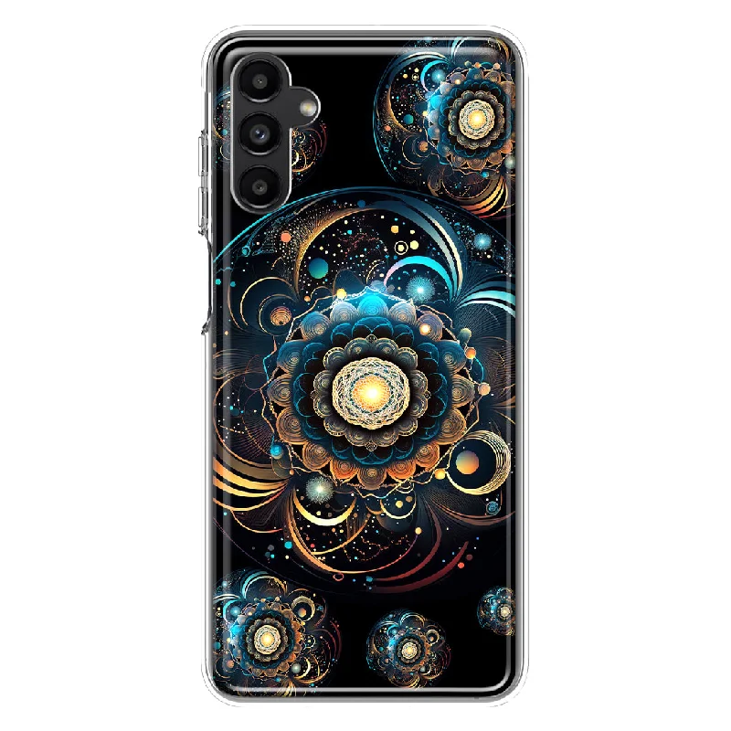 For Samsung Galaxy A54 5G Mandala Geometry Abstract Multiverse Pattern Design Hybrid Protective Phone Case Cover