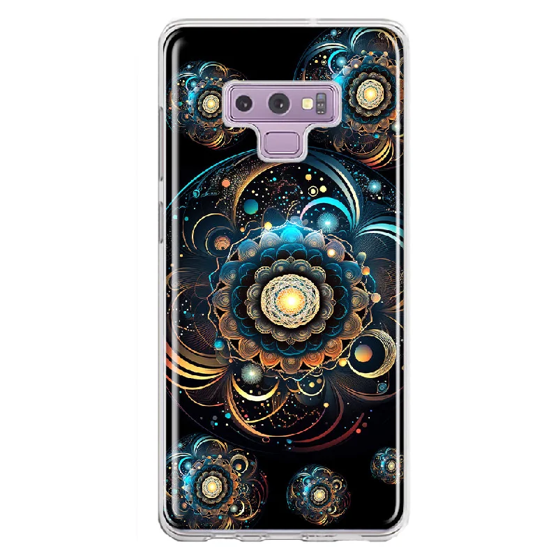 For Samsung Galaxy Note 9 Mandala Geometry Abstract Multiverse Pattern Design Hybrid Protective Phone Case Cover