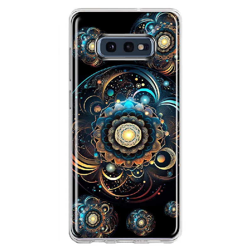 For Samsung Galaxy S10e Mandala Geometry Abstract Multiverse Pattern Design Hybrid Protective Phone Case Cover