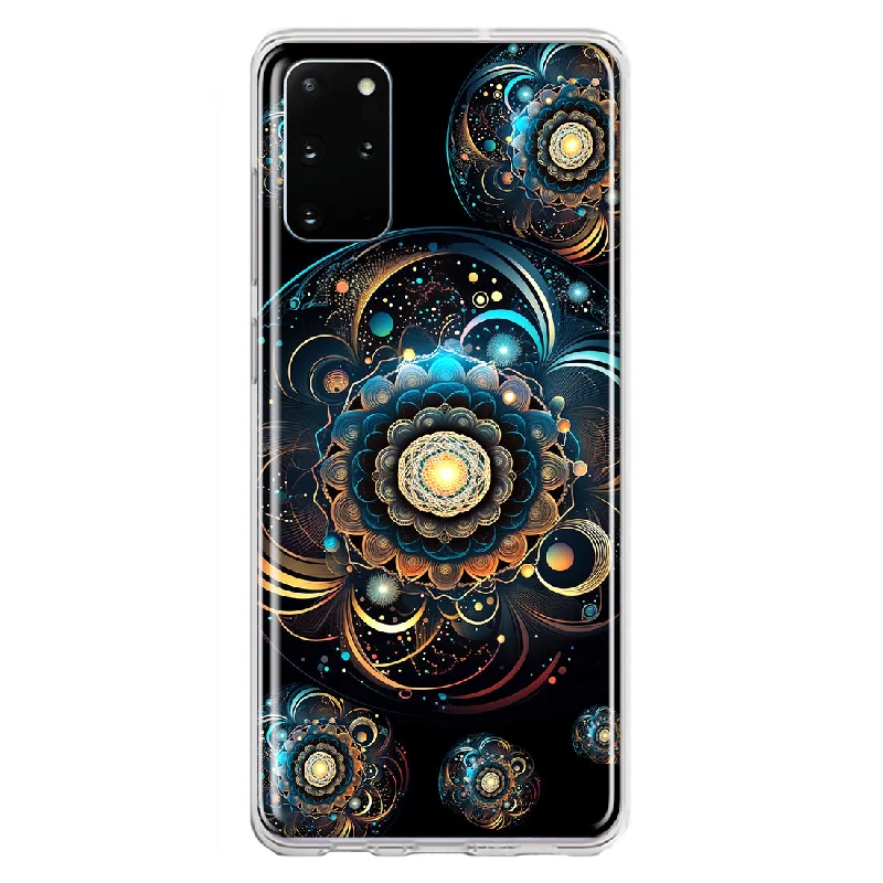 For Samsung Galaxy S20 Plus Mandala Geometry Abstract Multiverse Pattern Design Hybrid Protective Phone Case Cover