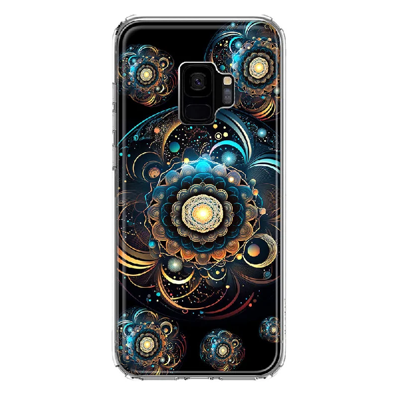 For Samsung Galaxy S9 Mandala Geometry Abstract Multiverse Pattern Design Hybrid Protective Phone Case Cover