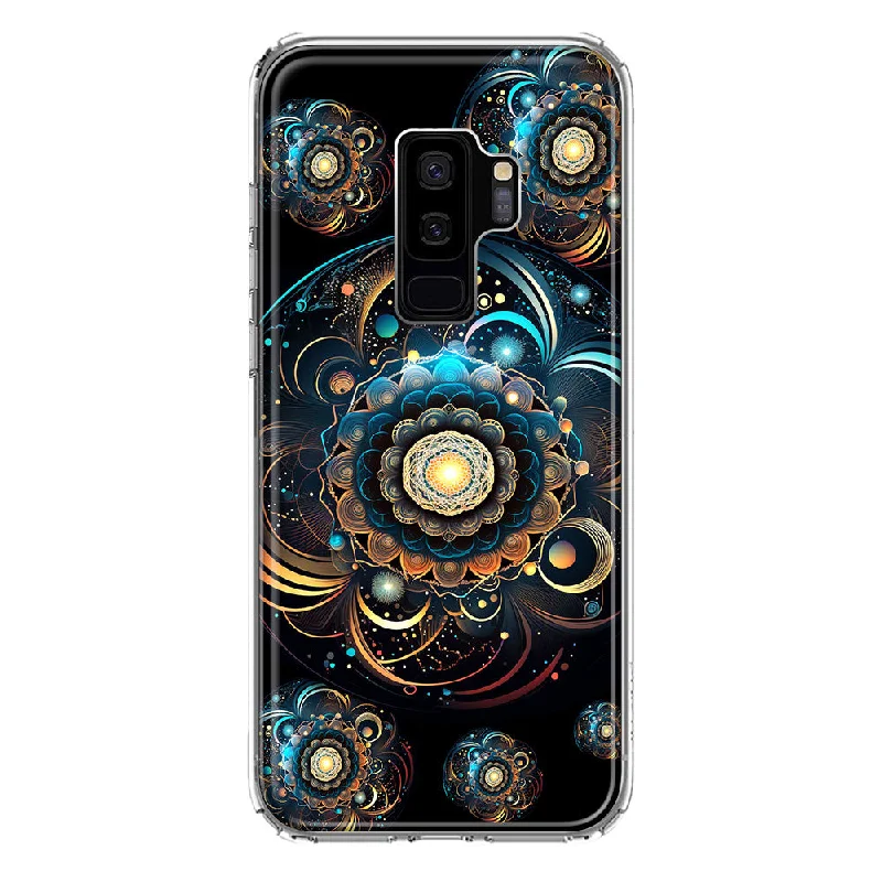 For Samsung Galaxy S9 Plus Mandala Geometry Abstract Multiverse Pattern Design Hybrid Protective Phone Case Cover