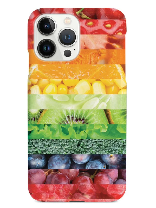 Healthy Food Multicolor Stripes - Black Case