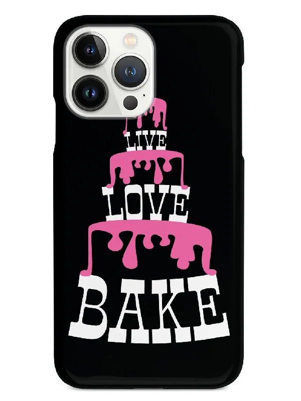 Live Love Bake  - Pink Cake Tower - Black Case