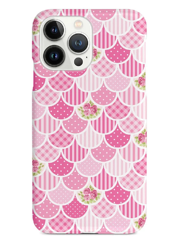 Mermaid Scales - Pink Patchwork - White Case