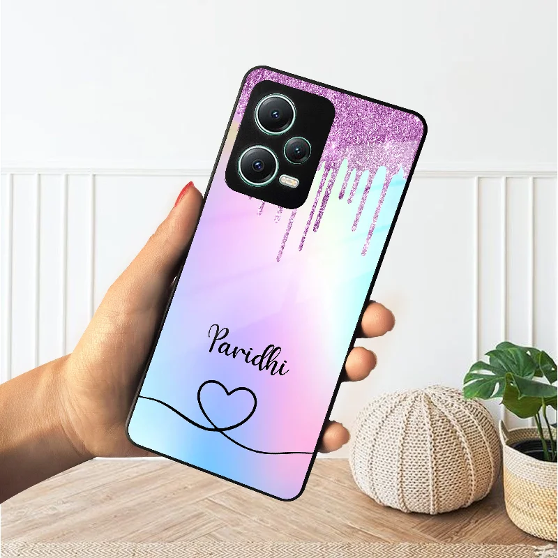 MultiColor Glitter Glass Case For Redmi/Xiaomi