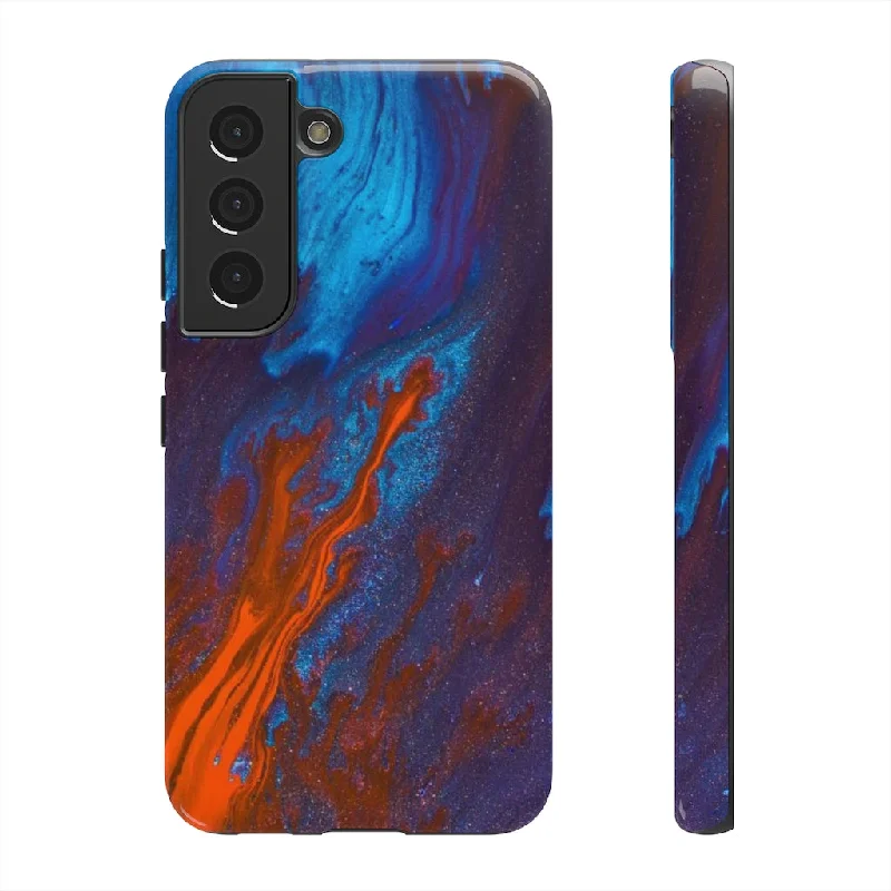 Orange Flame Ink Art Android Case - Protective Phone Case