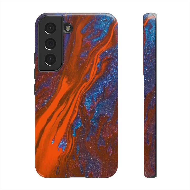 Orange Spikes Ink Art Android Case - Protective Phone Case