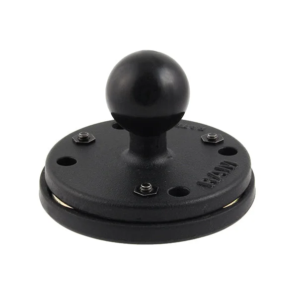 RAM 2.5" Round Base with AMPs Hole Pattern 1" Ball & Triple Magnetic Base Adapter (RAM-B-202-339U)