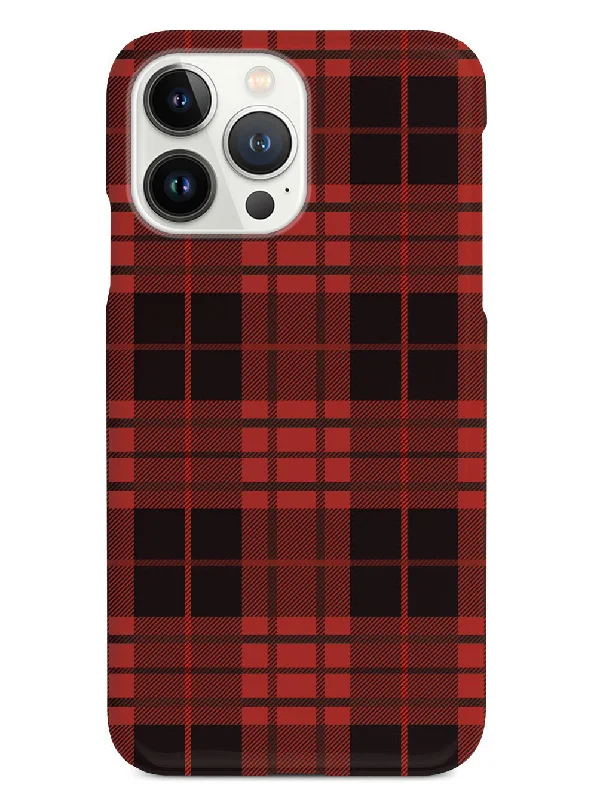 Red and Black Plaid - Black Case