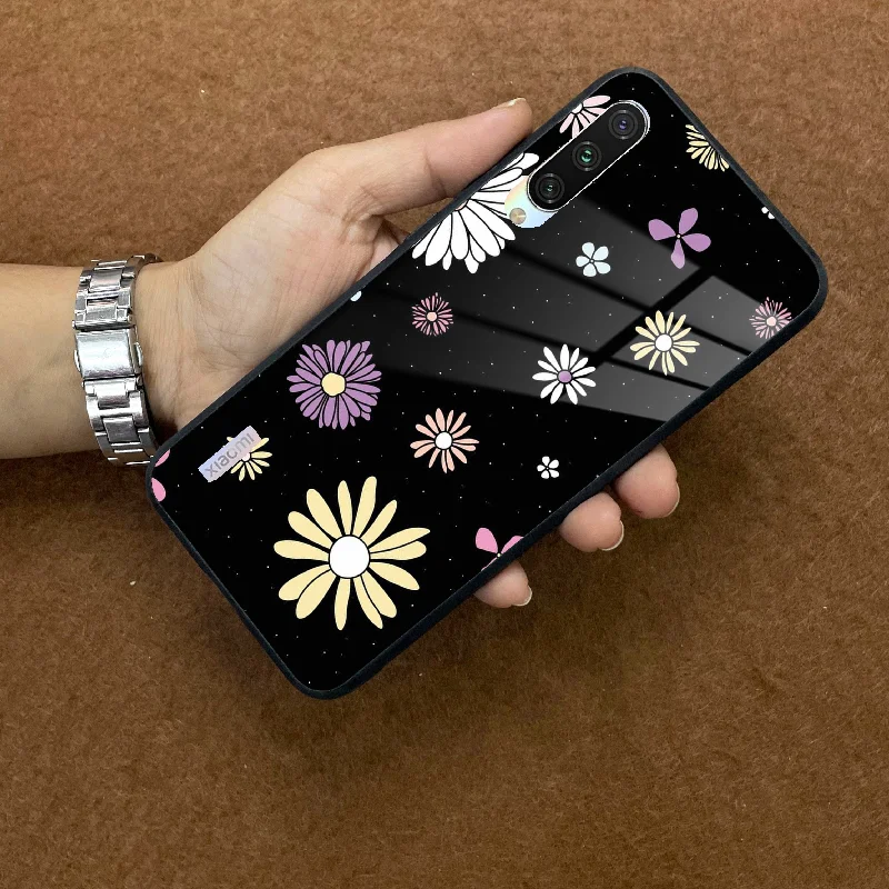 Seamless Floral Print Glass Case Cover For Redmi/Xiaomi